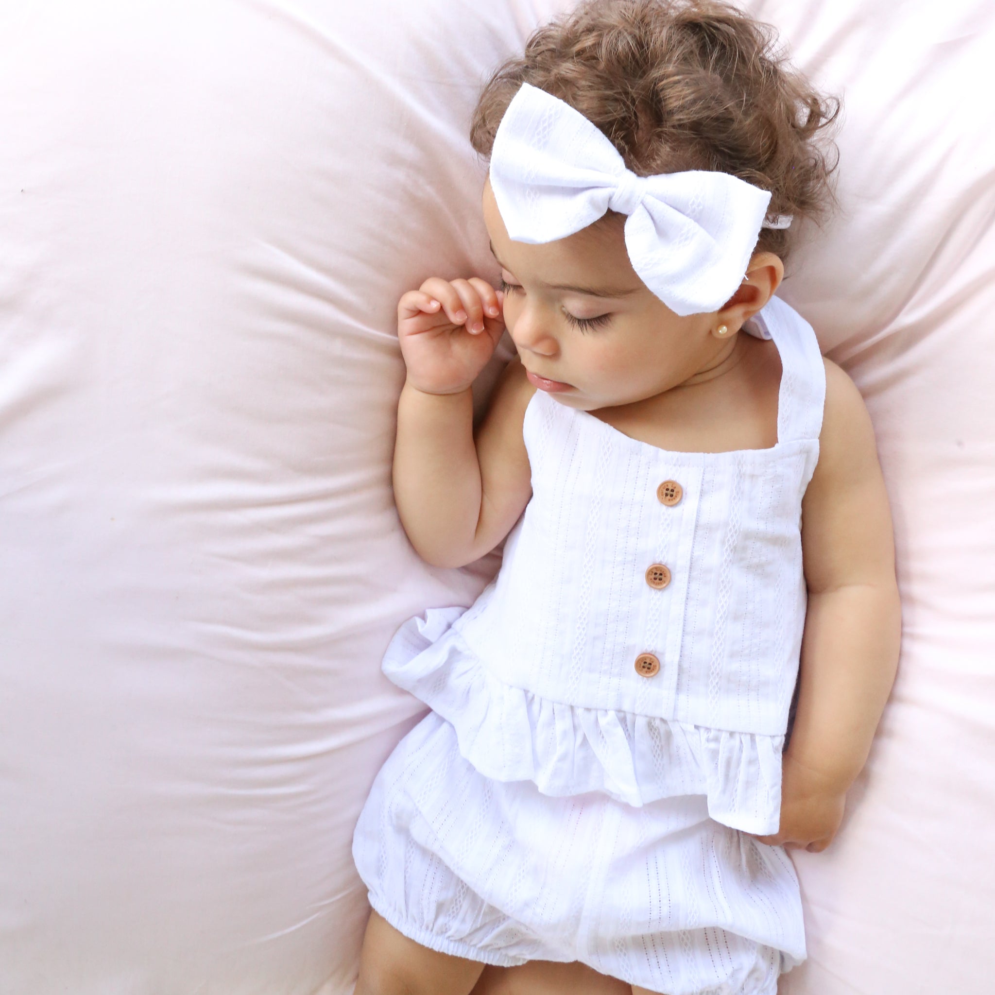 Coco Button Top - White Noella