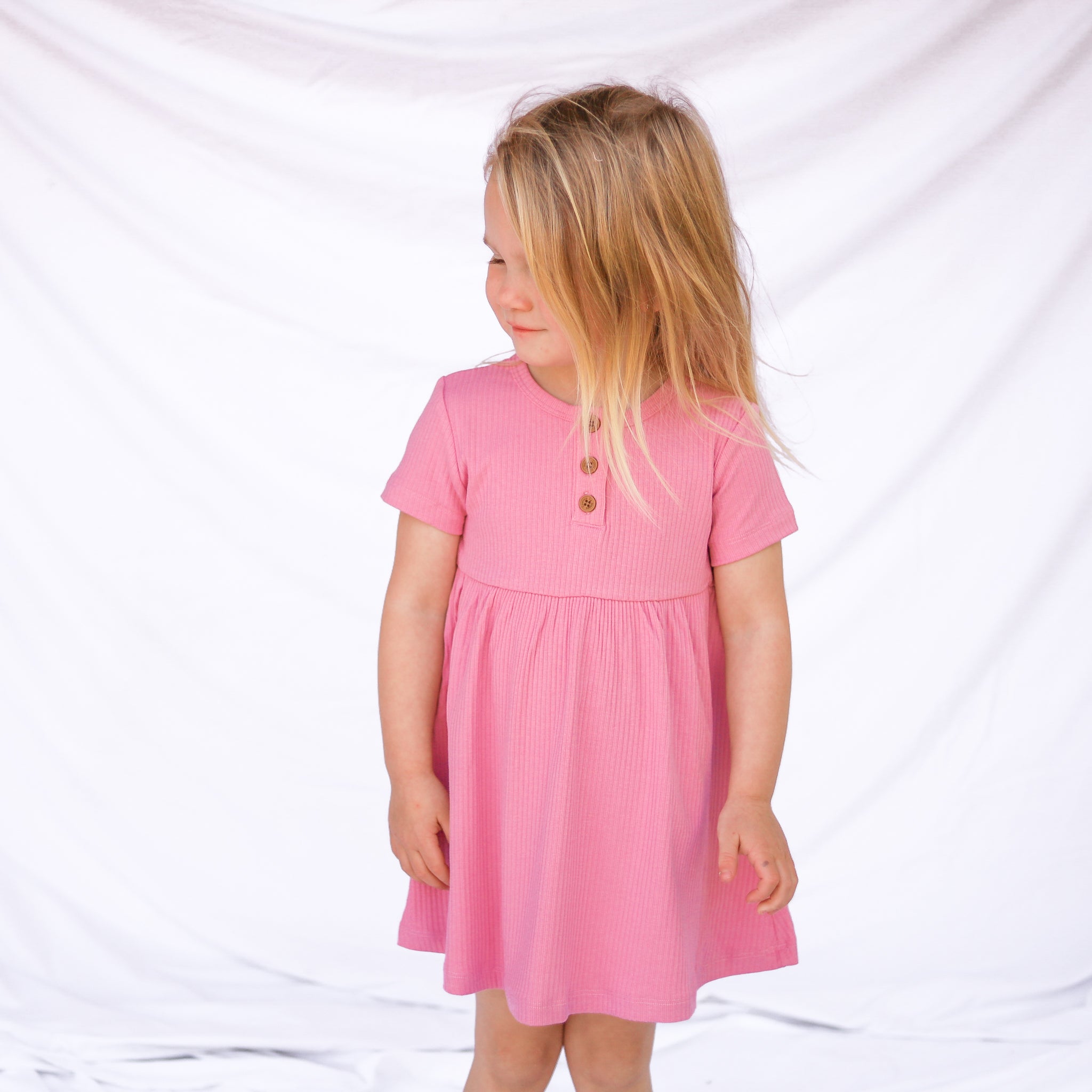 Cozy Basic SS Dress - Berry