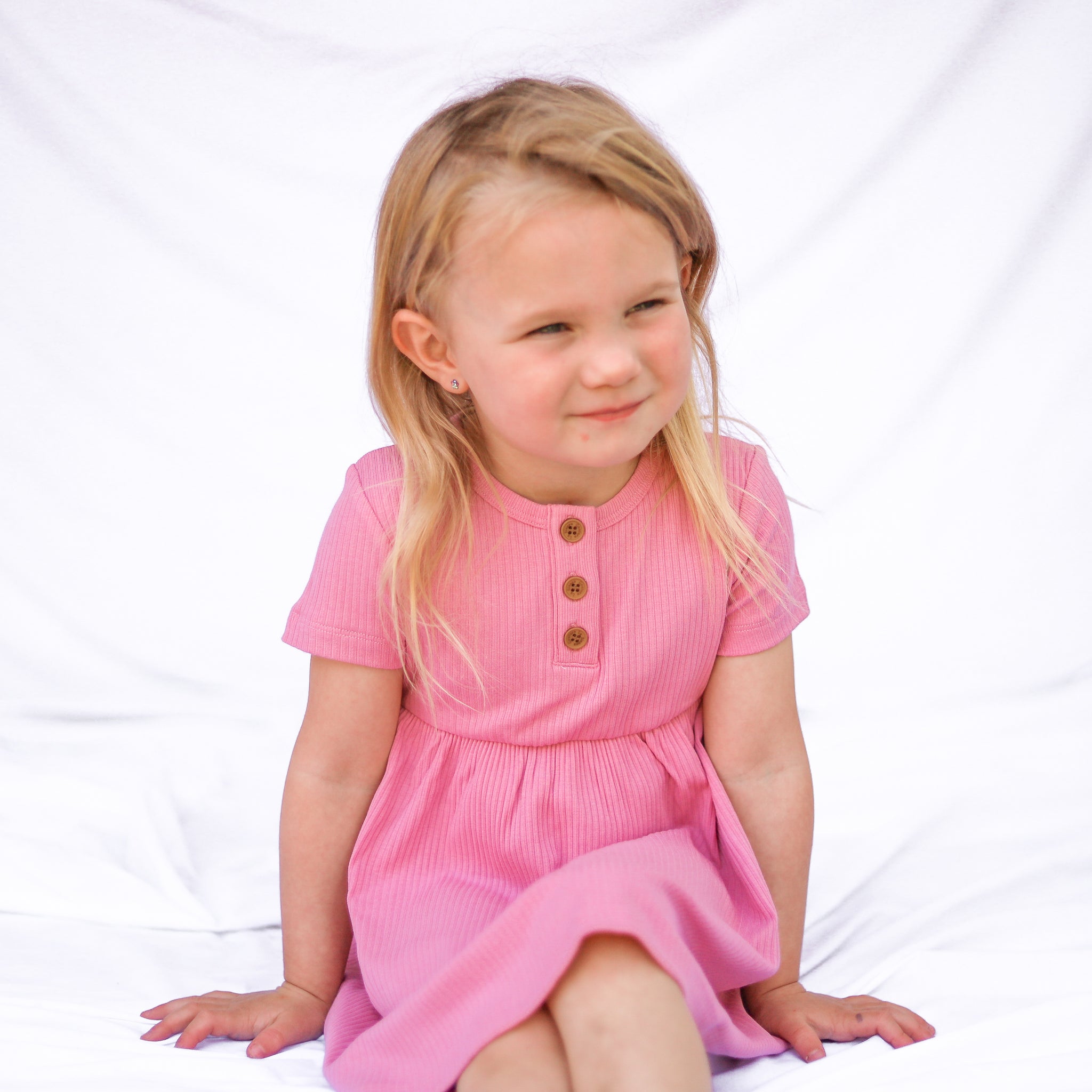 Cozy Basic SS Dress - Berry