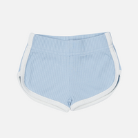 Cozy Two Tone Shorts - Dove Blue