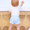 Cozy Two Tone Shorts - Dove Blue