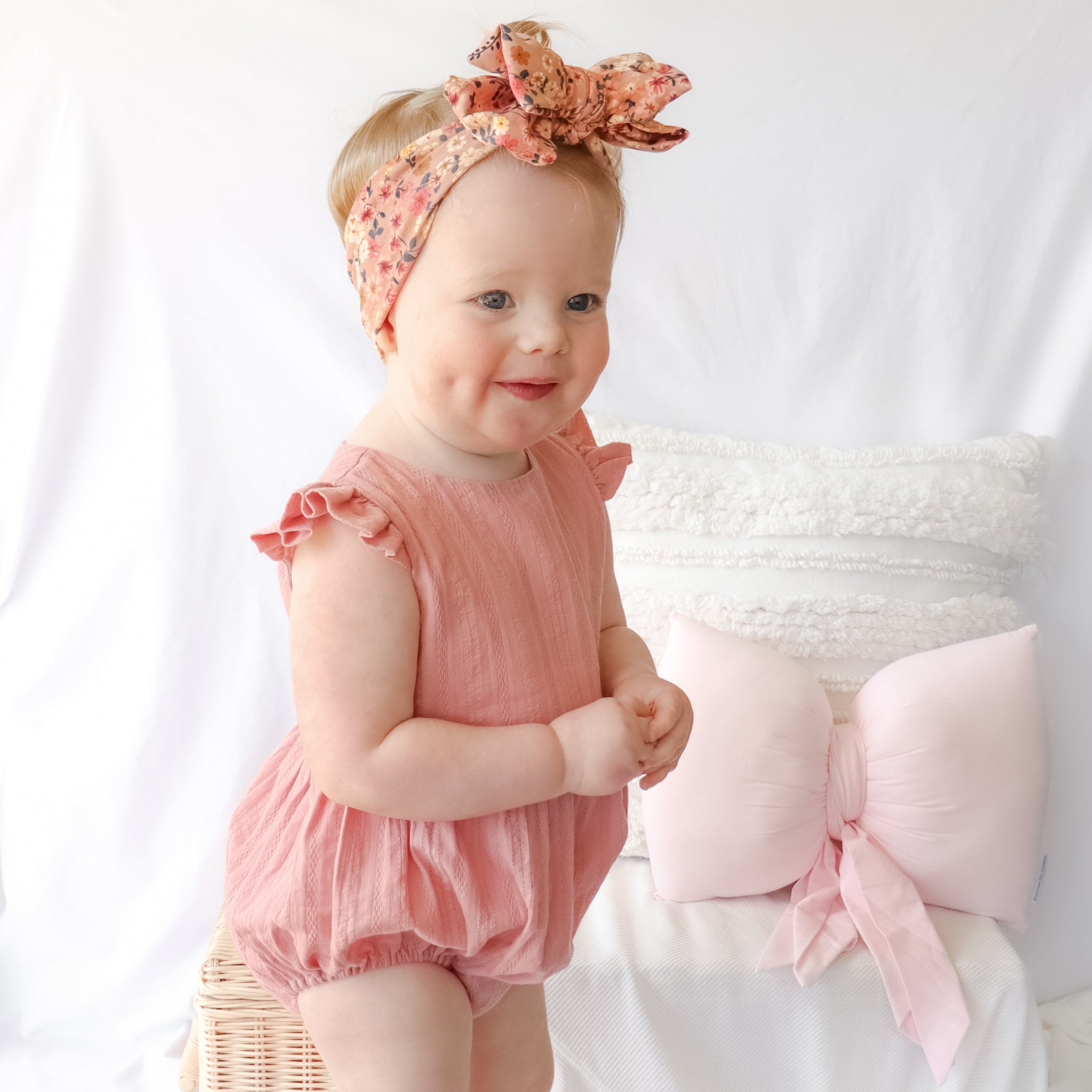 Noella Bubble Romper - Dusty Pink