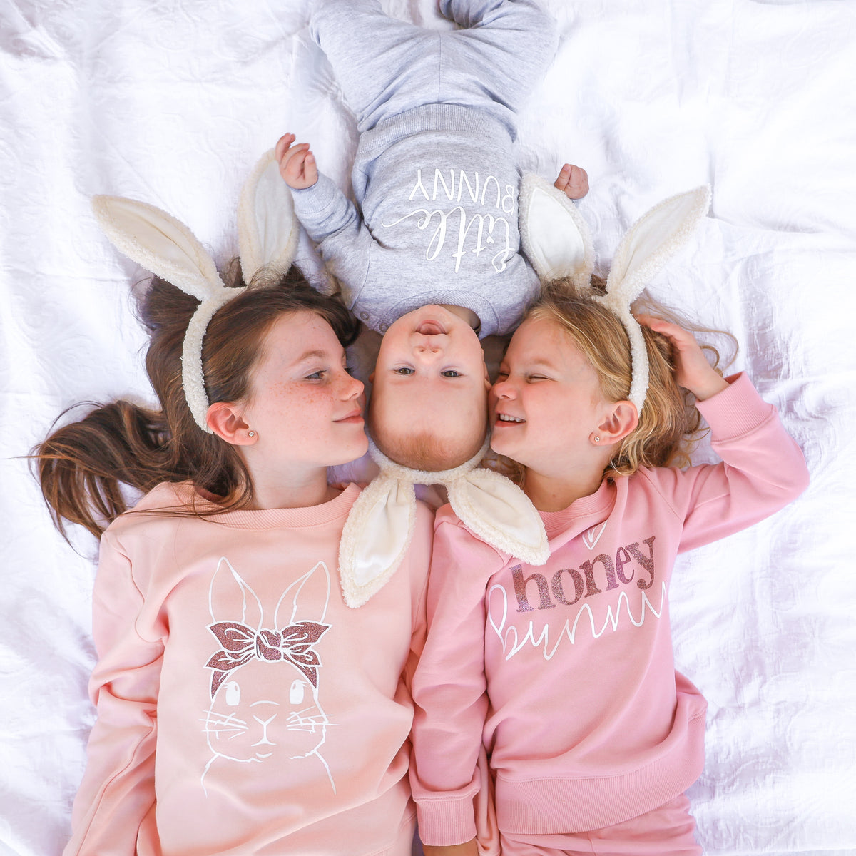 Easter Personalised Crew Neck - Honey Bunny - Pink