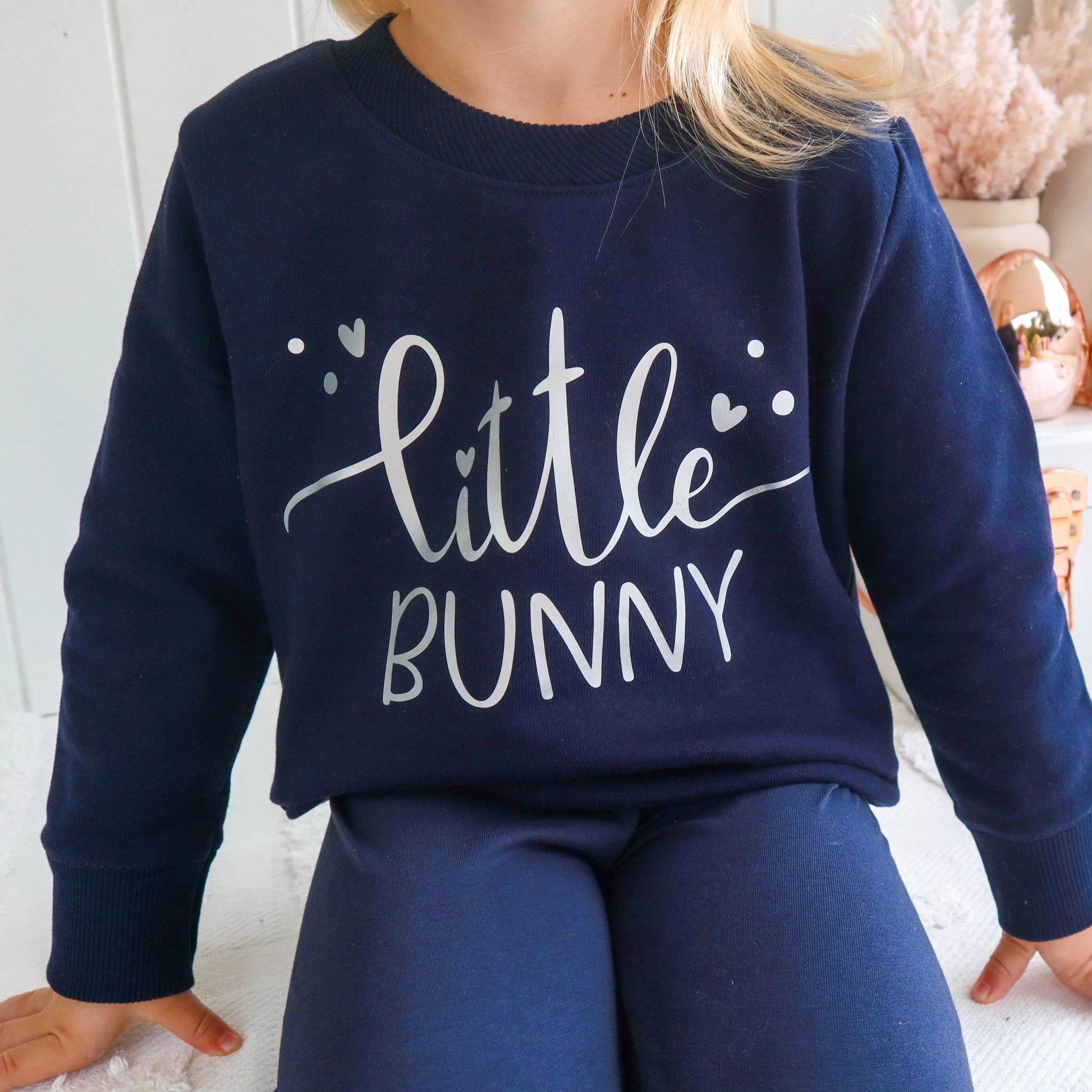 Easter Personalised Crew Neck - Little Bunny - Navy