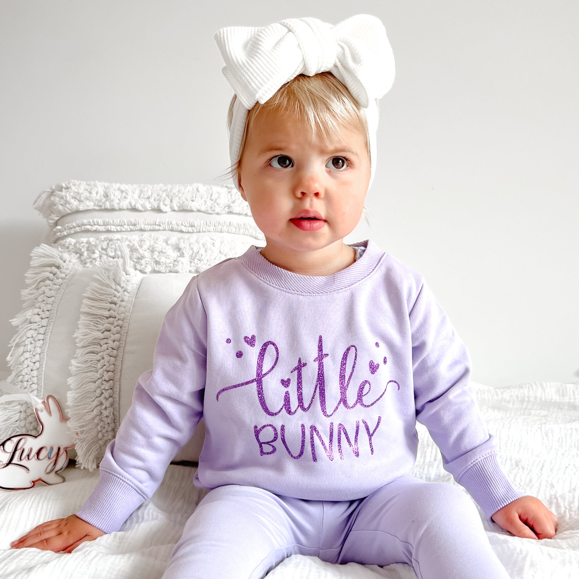 Easter Personalised Crew Neck - Little Bunny - Lilac