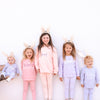 Easter Personalised Crew Neck - Bunny W/ Bow - Peach