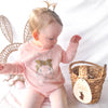 Easter Personalised Crew Neck - Bunny W/ Bow - Peach