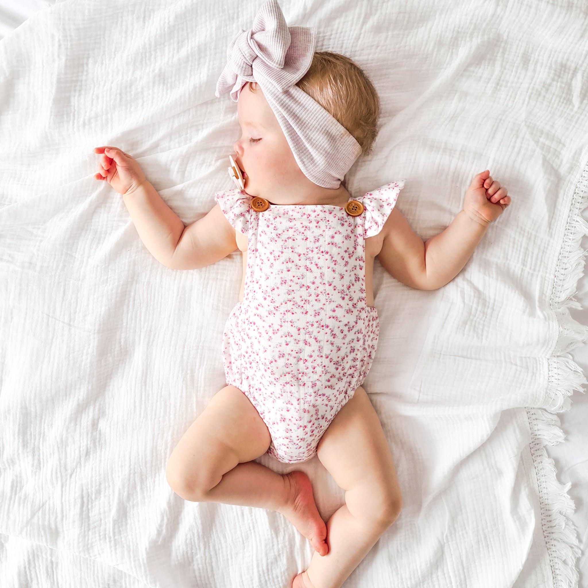 Muslin Button Romper - Eliana