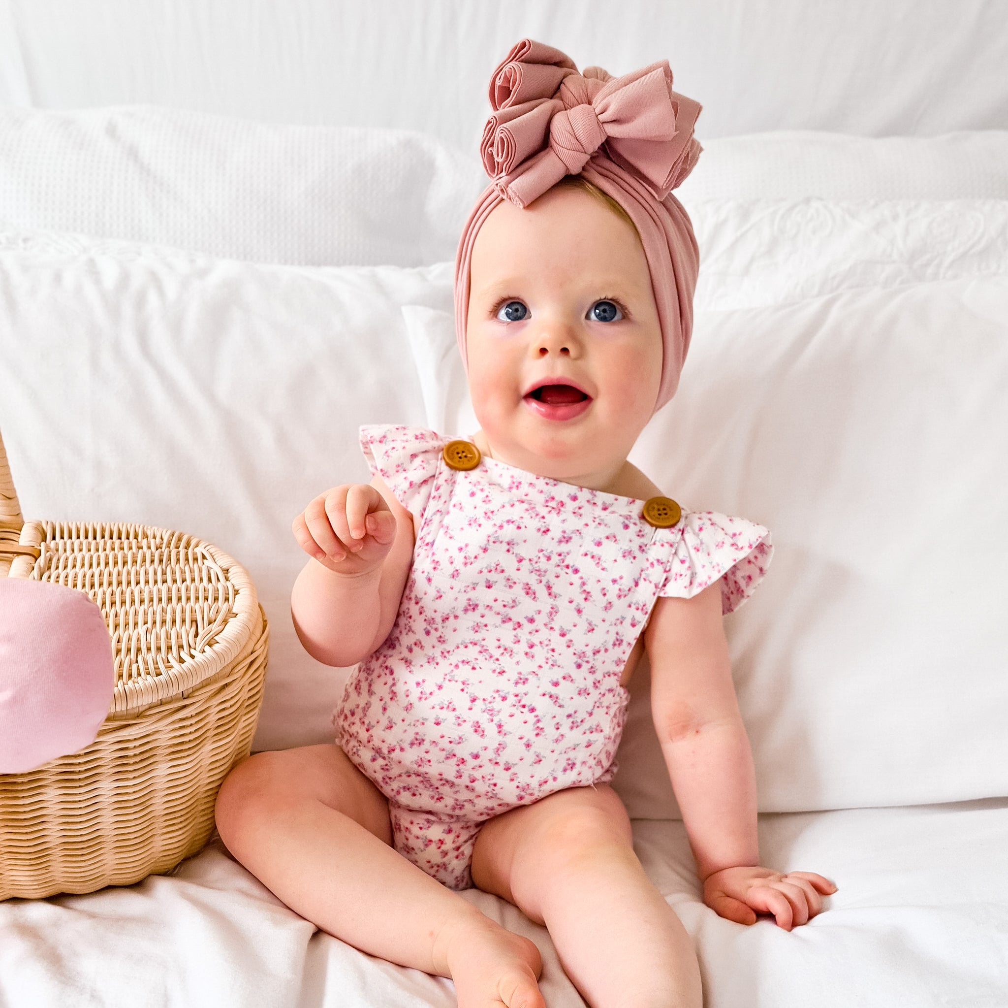 Muslin Button Romper - Eliana