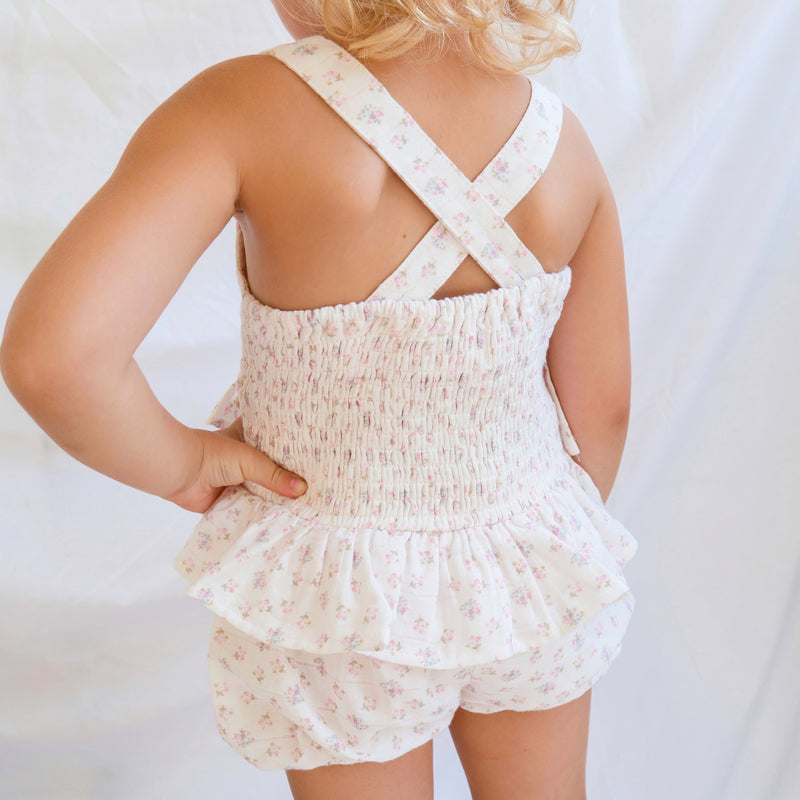 Muslin Ruffle Peplum Top - Elyse