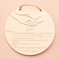 Definition Father Plaque - One Child