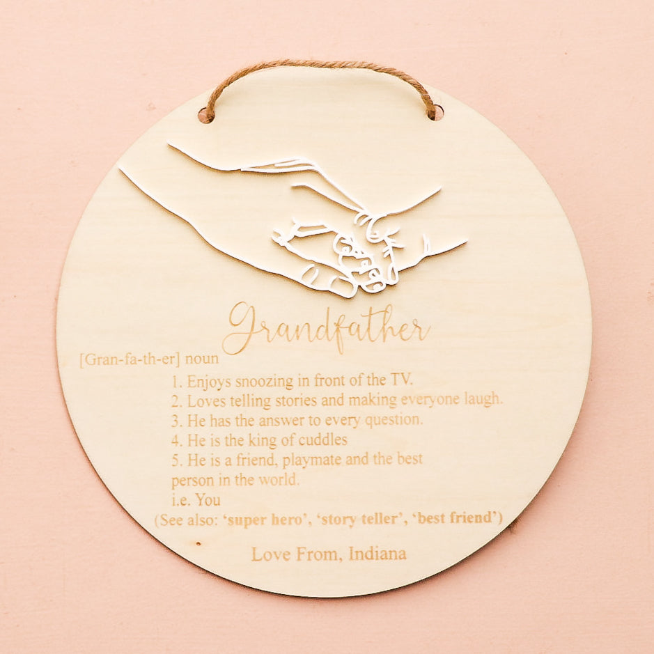 Definition Grandfather Plaque - One Child