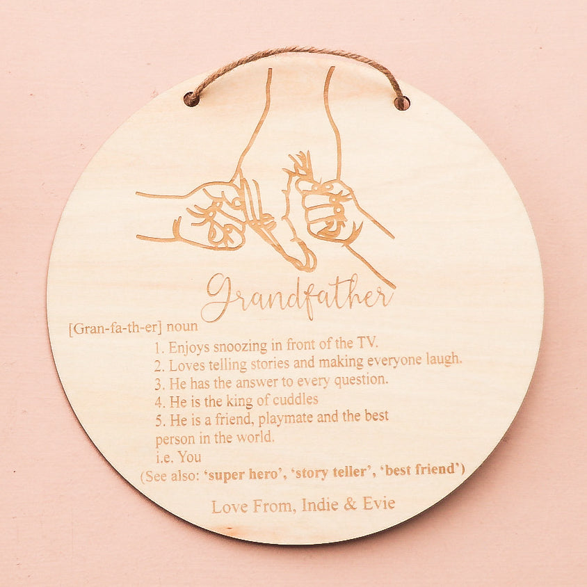 Definition Grandfather Plaque - Multiple Children