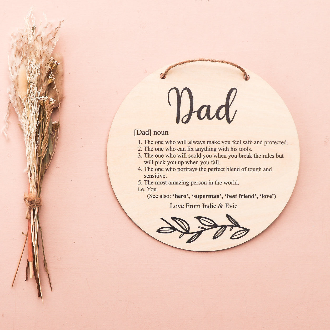 Definition Father Plaque - UV Printed