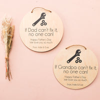 Father's Day Plaque - If... can't fix it - Spanner & Bolts