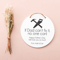 Father's Day Plaque - If... can't fix it - Saw & Hammer