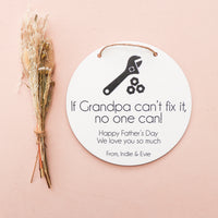 Father's Day Plaque - If... can't fix it - Spanner & Bolts
