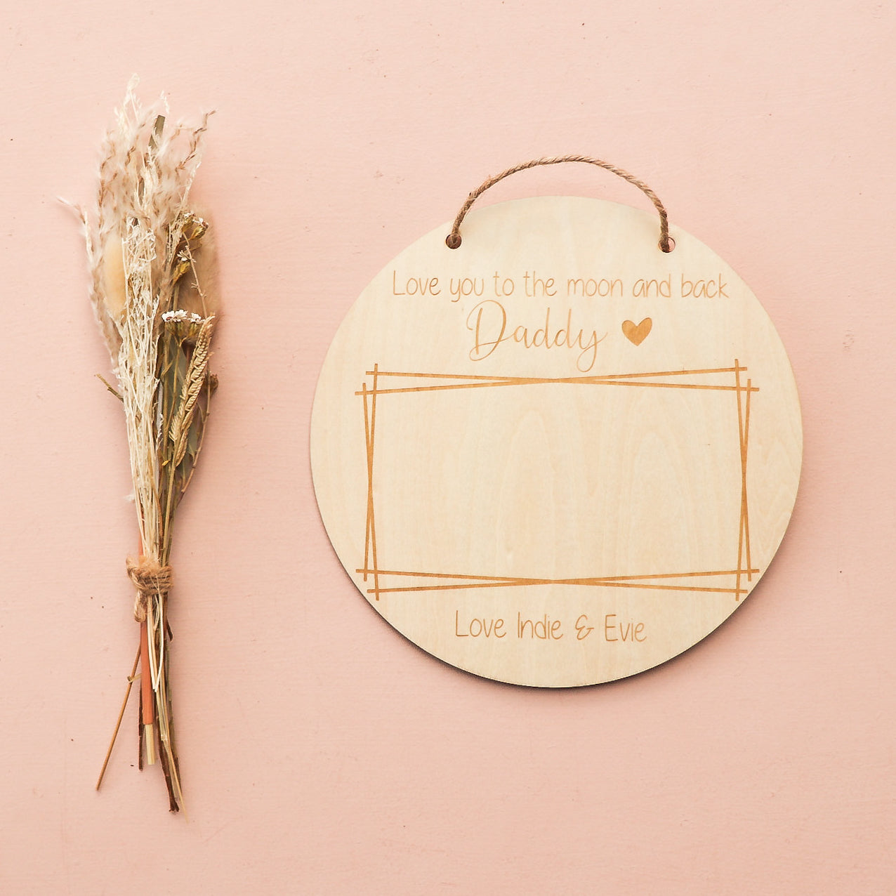 Father's Day Photo Plaque - Love you to the moon and back...