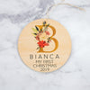 Disc - First Christmas Monogram - Custom Name