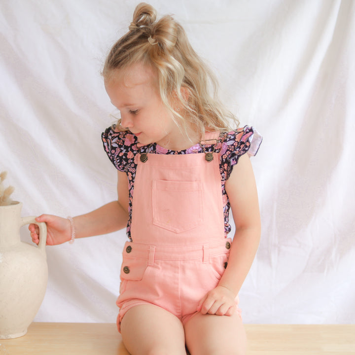 Floral Short Sleeve Flutter - Alayna