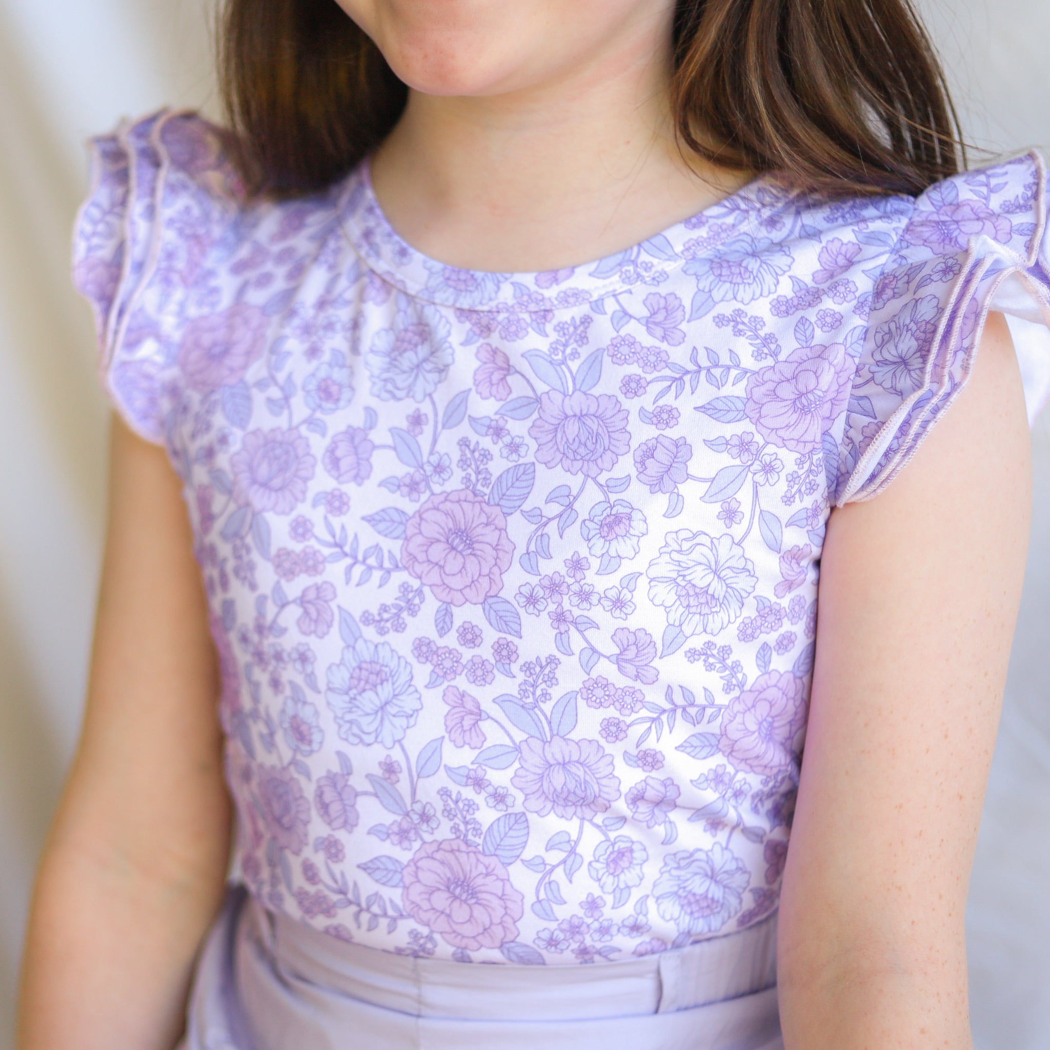 Floral Short Sleeve Flutter - Haven