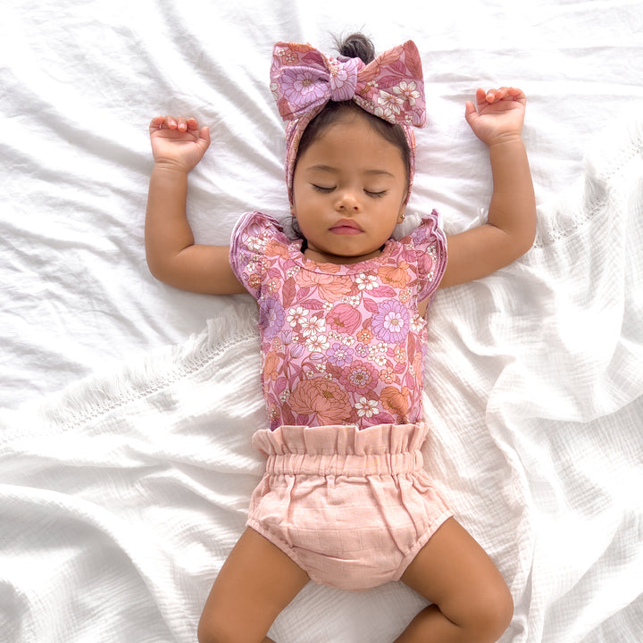Floral Short Sleeve Flutter - Lainey