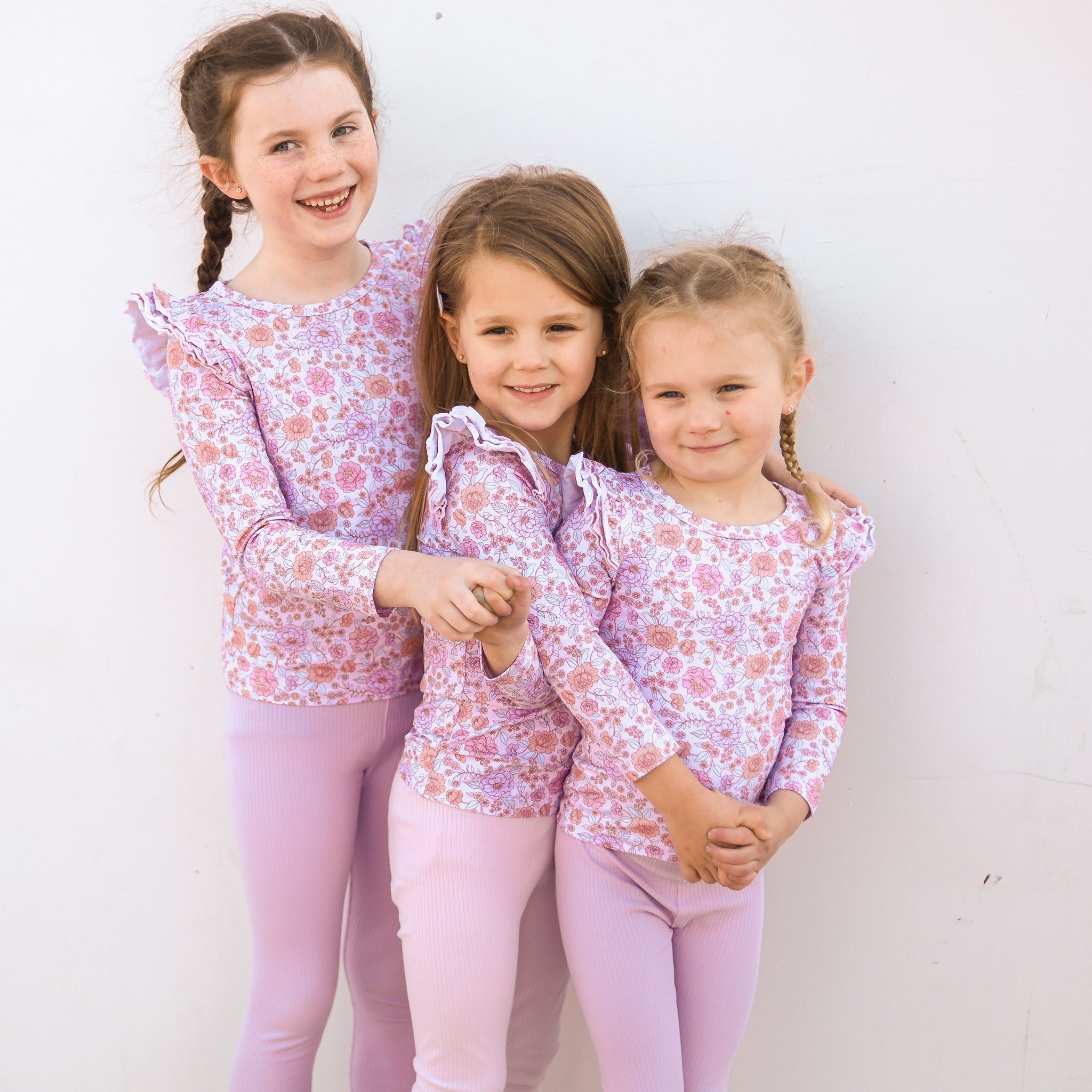 Floral Long Sleeve Flutter - Junie