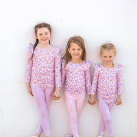 Floral Long Sleeve Flutter - Junie