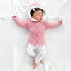 Fur Hood Knitted Cardigan - Rosewater