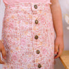 Floral Cord Skirt - Goldie