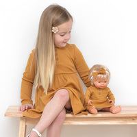 Dolly - Honey Mustard LS Cozy Dress
