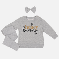 Easter Personalised Crew Neck - Honey Bunny - Grey