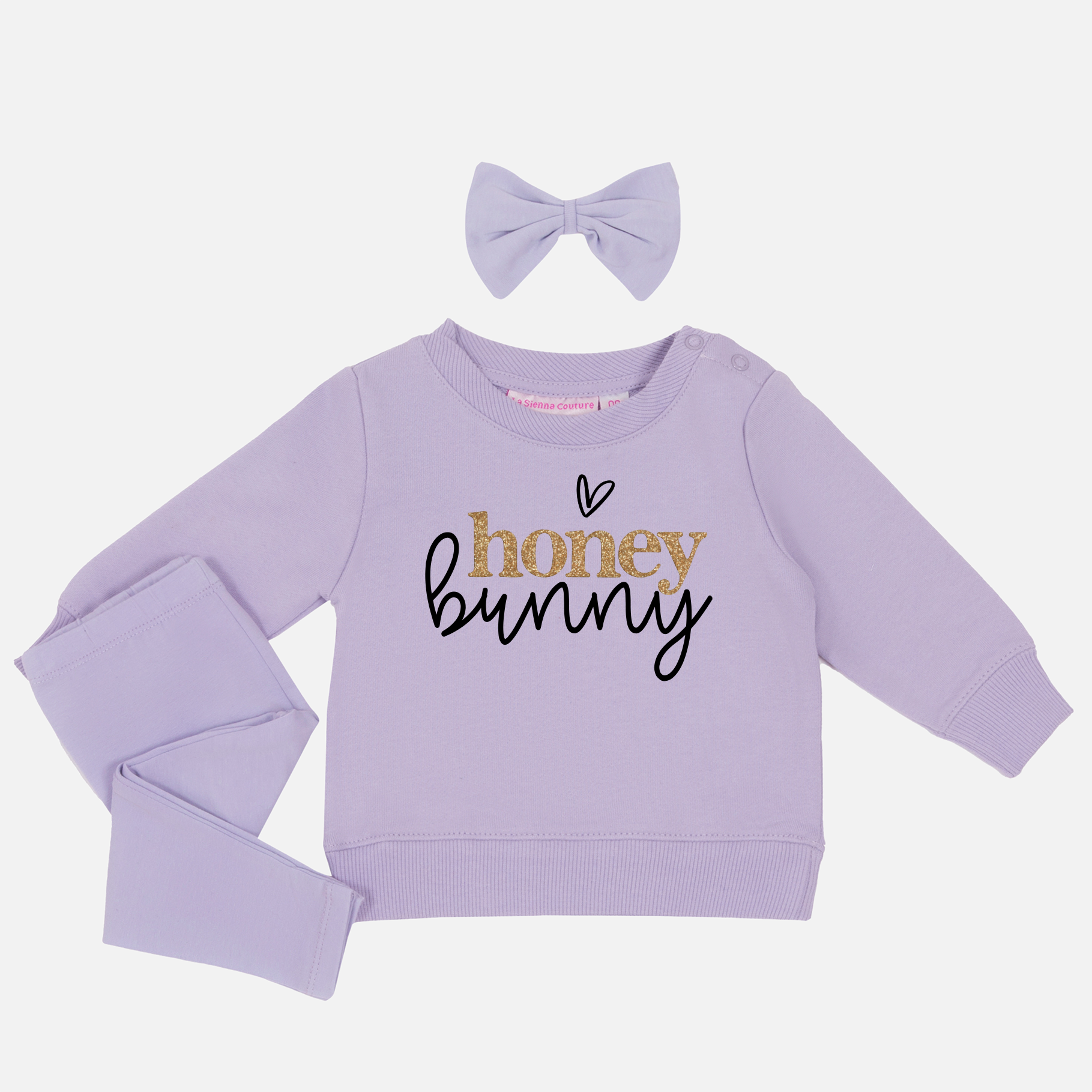 Easter Personalised Crew Neck - Honey Bunny - Lilac – La Sienna Couture