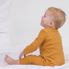 Cozy Long Sleeve Louie Romper - Honey Mustard