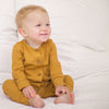 Cozy Long Sleeve Louie Romper - Honey Mustard