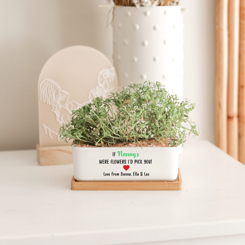 If... were flowers I'd pick you W Heart - Planter Pot - Rectangle