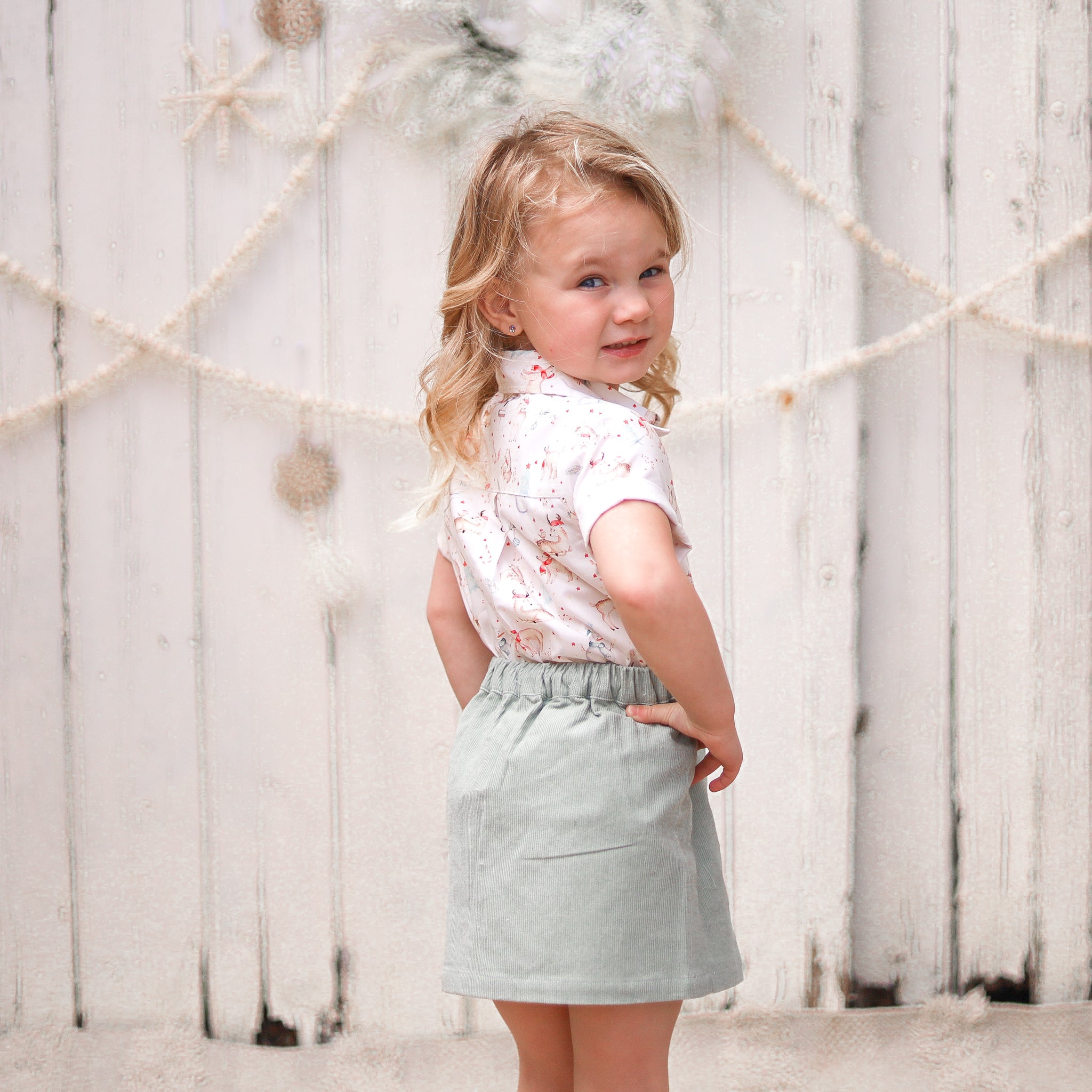 Cord Skirt - Sage