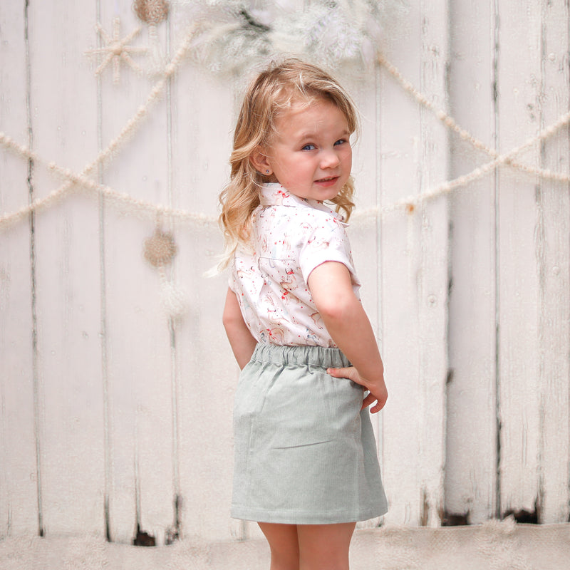 Cord Skirt - Sage
