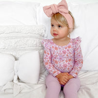 Floral Long Sleeve Flutter - Junie