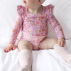 Floral Long Sleeve Flutter - Junie
