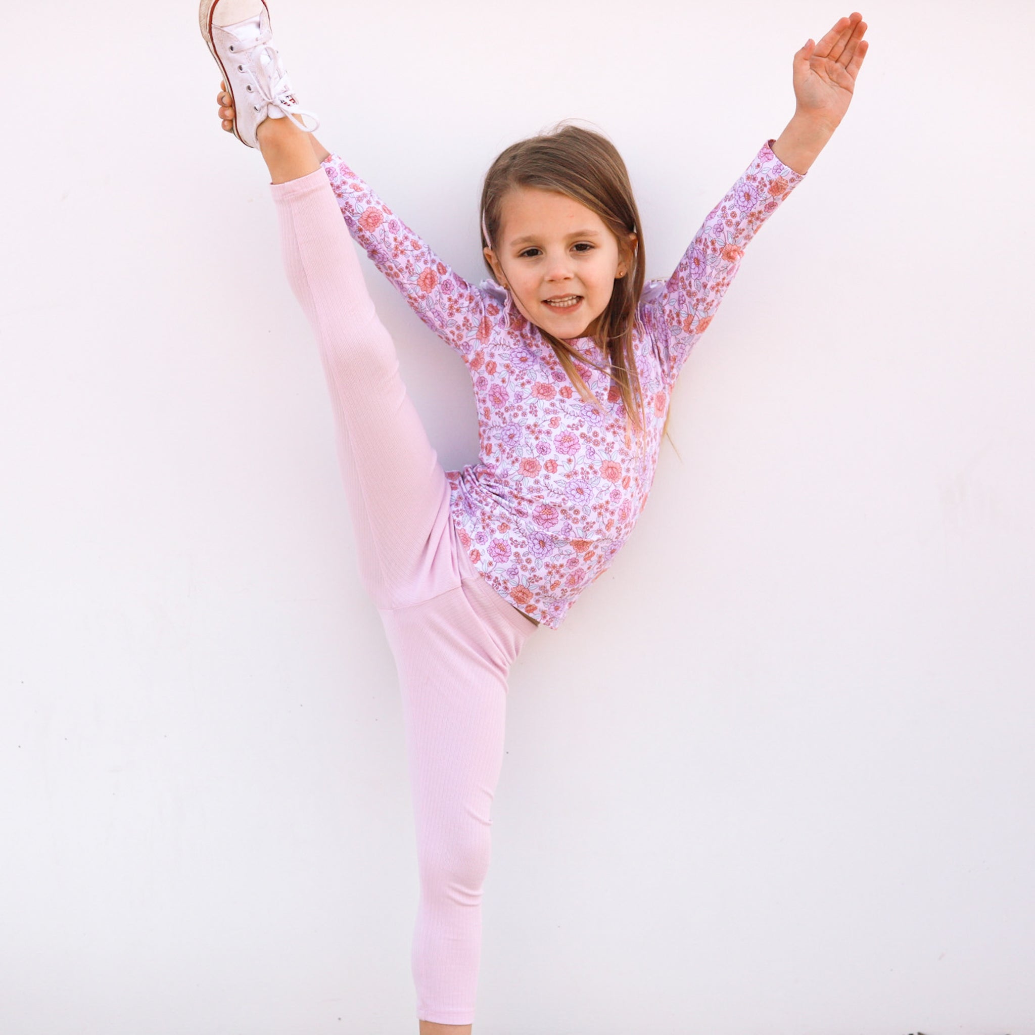 Floral Long Sleeve Flutter - Junie