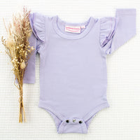 Long Sleeve Flutter - Lilac