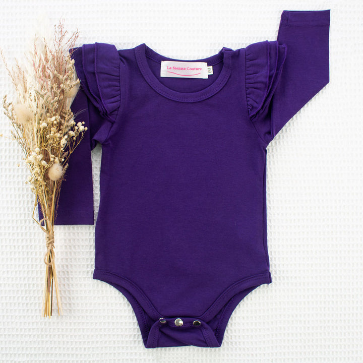 Long Sleeve Flutter - Purple