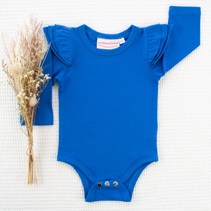 Long Sleeve Flutter - Royal Blue