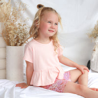 Cozy Ruffle Top - Peach Dust