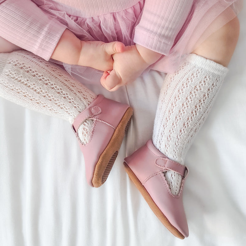 T-Bar Shoes - Lavender Rose