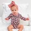 Leopard Knitted Romper - Rosewood