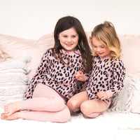 Leopard Knitted Romper - Rosewood