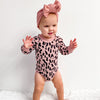 Leopard Knitted Romper - Rosewood