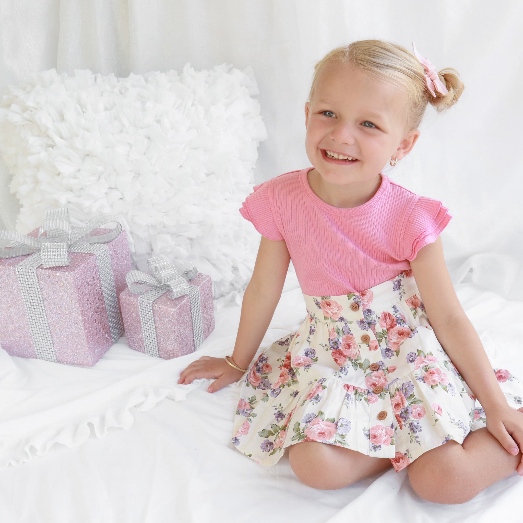 Ruffle Button Skirt - Lilah